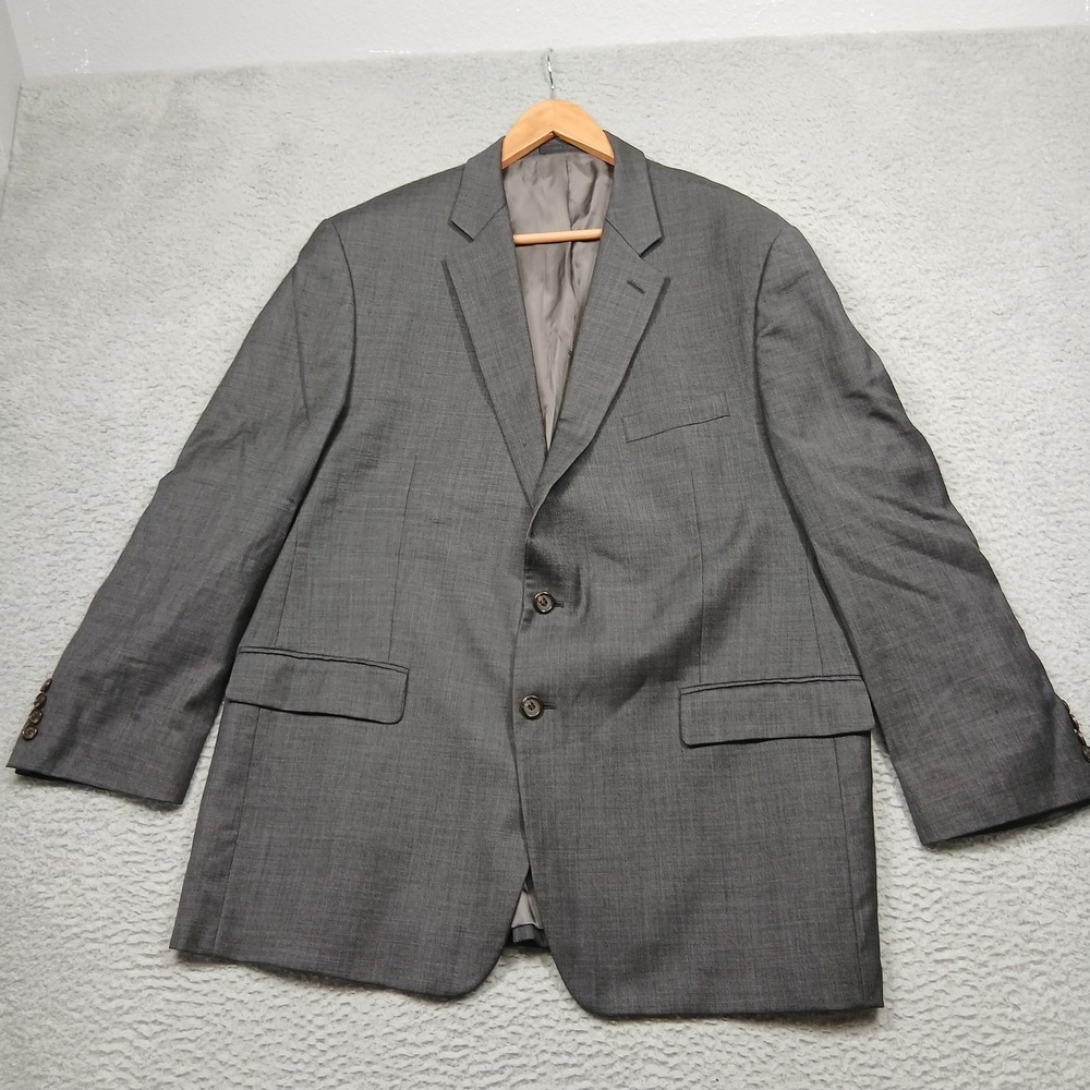 Michael Michael Kors Blazer Mens 46R Gray Wool Two Button Notch Lapel Sport Coat